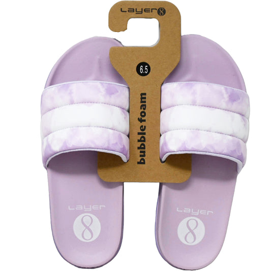 WOMEN PURPLE CLOUD BUBBLE FOAM SLIPPERS ASST SIZE LAYER 8 C/P 12