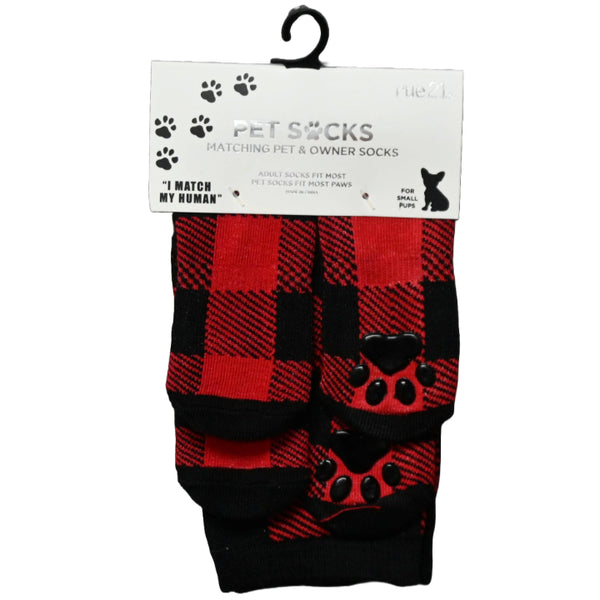 *AS IS*1 Pair Red Plaid Socks (No UPC) C/P 36