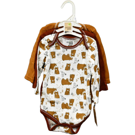 3pk LEAVES BODYSUITS - THERMAL C/P 48