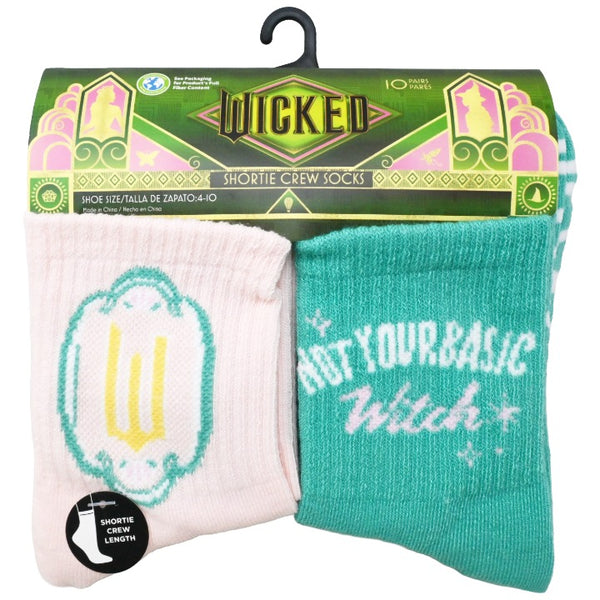 10pk Womens Wicked Shortie Crew Socks C/P 12 Wicked