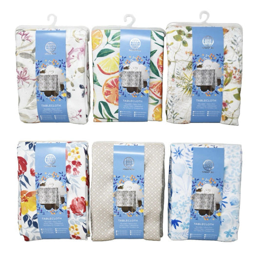 60x84" PRINTED POLYESTER TABLECLOTH ASST C/P 24