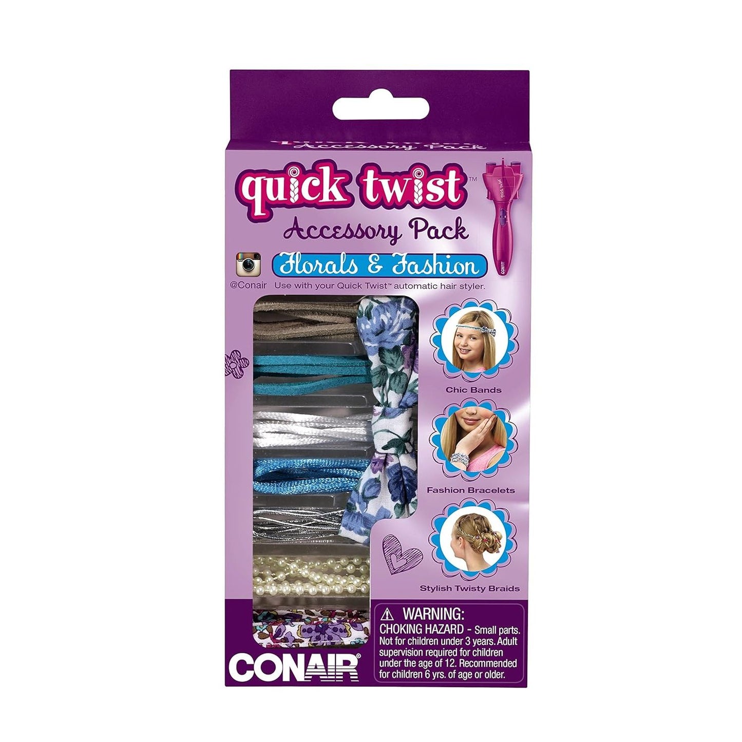 Florals Quick Twist Hair Acc C/P 50 Conair