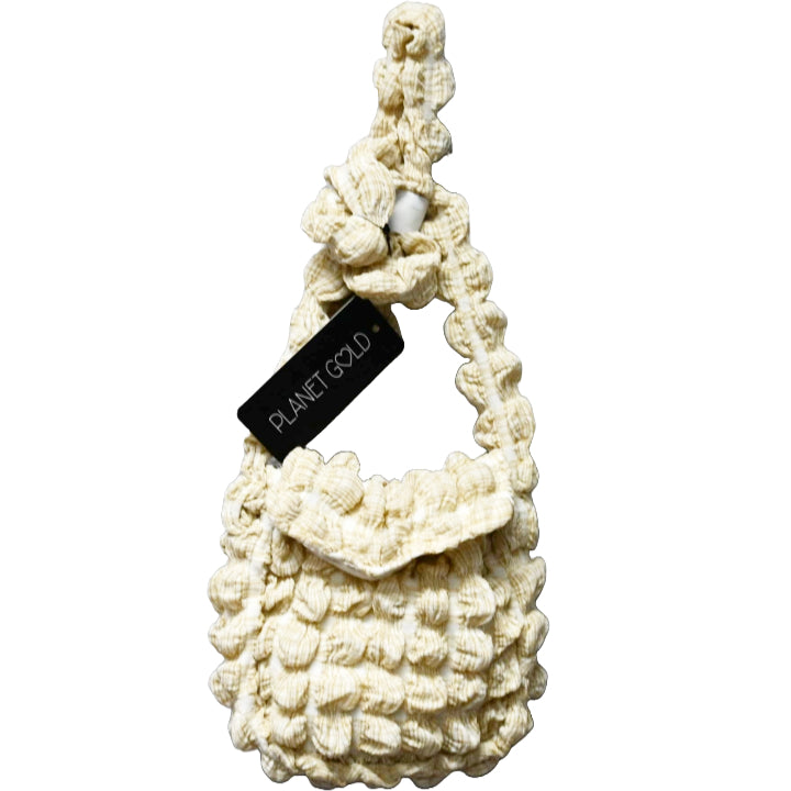 BROWN QUILTED CROSS BODY HANDBAG W/TOP ZIPPER C/P 12