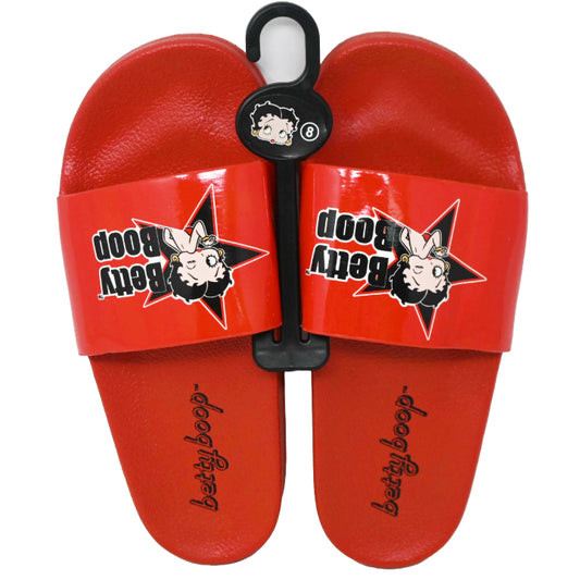 BETTY BOOP RED SLIDE SANDAL ASST SIZE C/P 18
