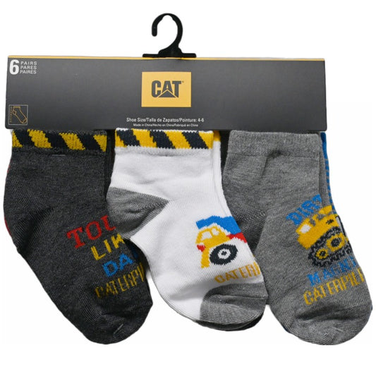 6pk 4/6 TODDLER BOYS TOUGH LIKE DAD QTR SOCKS C/P 36