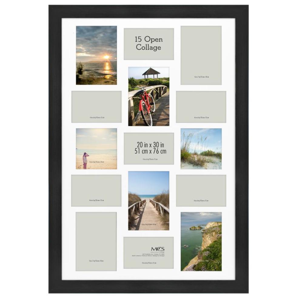 20"x30" MUSEUM COLLAGE POSTER FRAME ONYX WOODGRAIN C/P 1