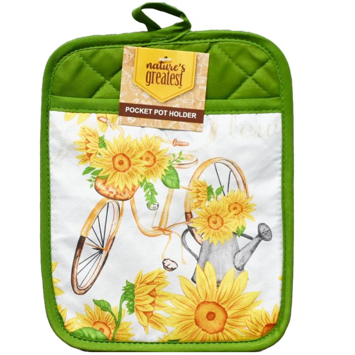 Sunflower Printed Pocket Pot Holder C/P 72