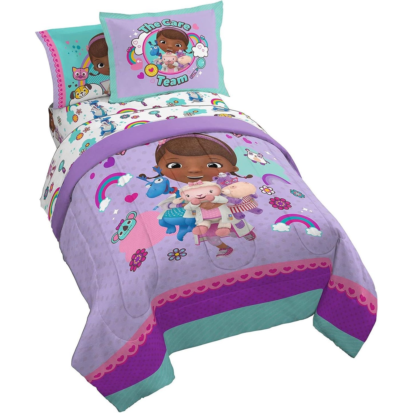 5pc Toddler Doc Mcstuffins Disney Bedding and Sheet Set C/P 4