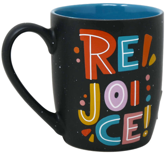 18oz BLACK COLORFUL REJOICE MUG C/P 24