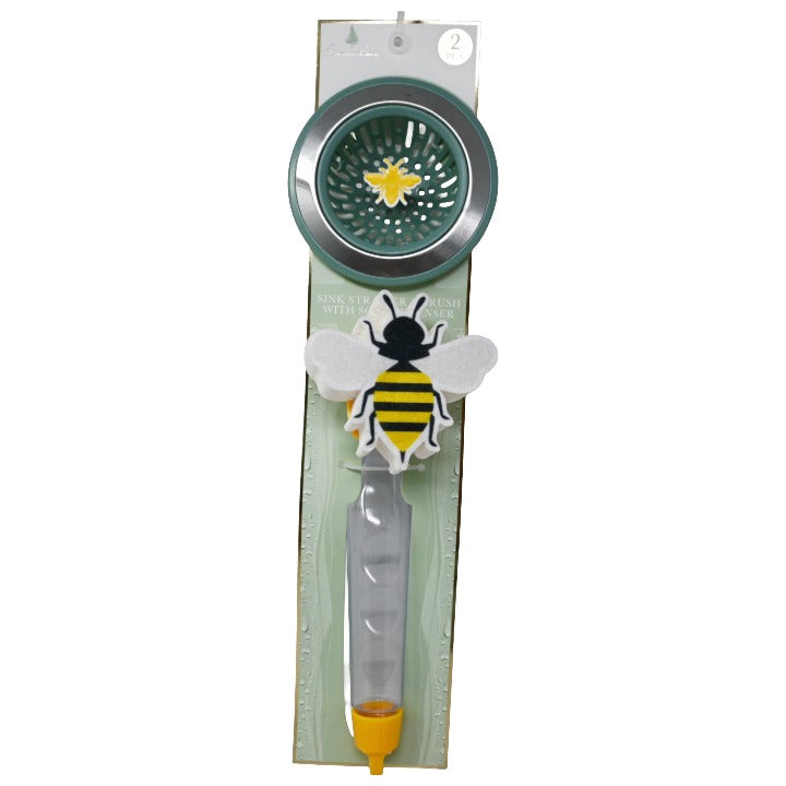 2pc Bee Sink Strainer/Sponge Dispenser C/P 24