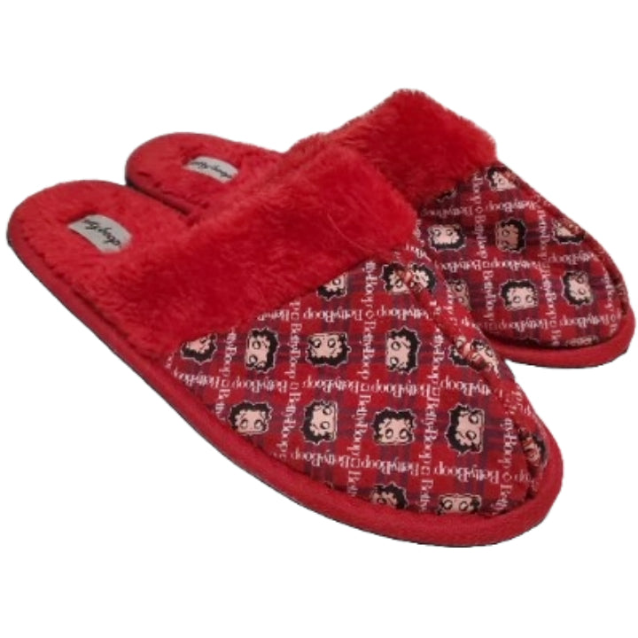 BETTY BOOP RED COZY SLIDE SLIPPERS ASST SIZE C/P 12