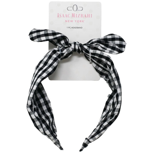 Check Bow Headband C/P 36 Isaac Mizrahi