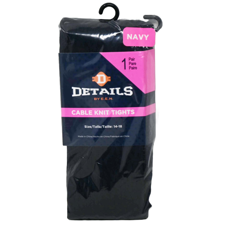 1pk NAVY DETAILS CABLE KNIT TIGHTS SIZE 14-18 C/P 60
