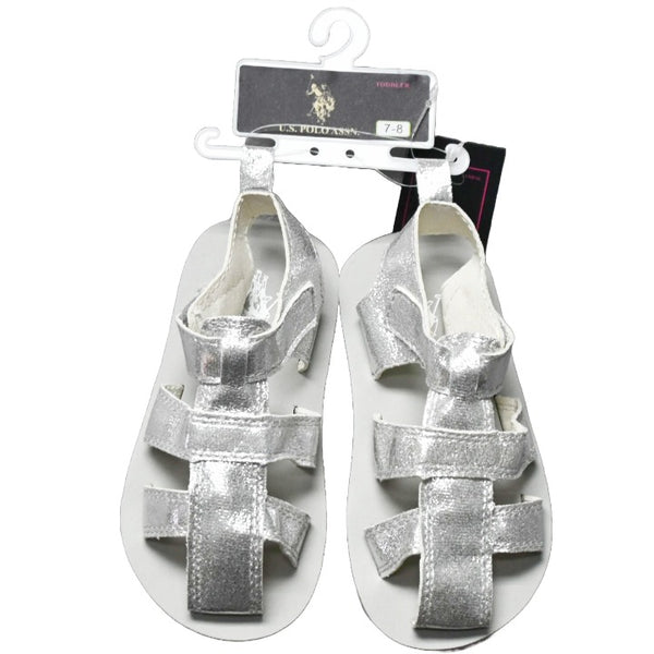 GIRLS 1PK SANDALS SIZE S-L LIGHT GRAY C/P 24