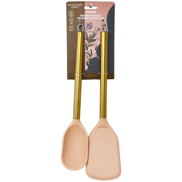 2pc Apr Gld Turner Spoon Set C/P 12 Phantom Chef