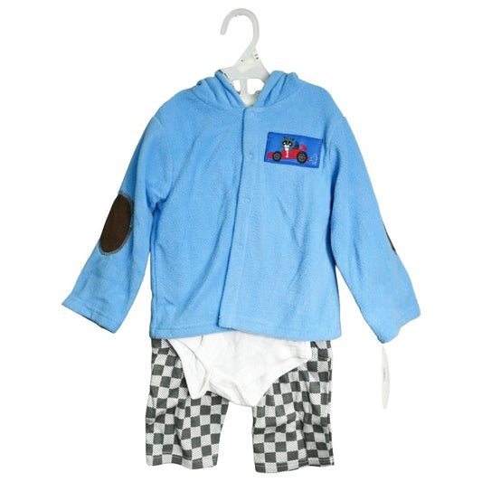 3pc Inf Blu Car Baby Clothing Set C/P 12 Kristen Hanah