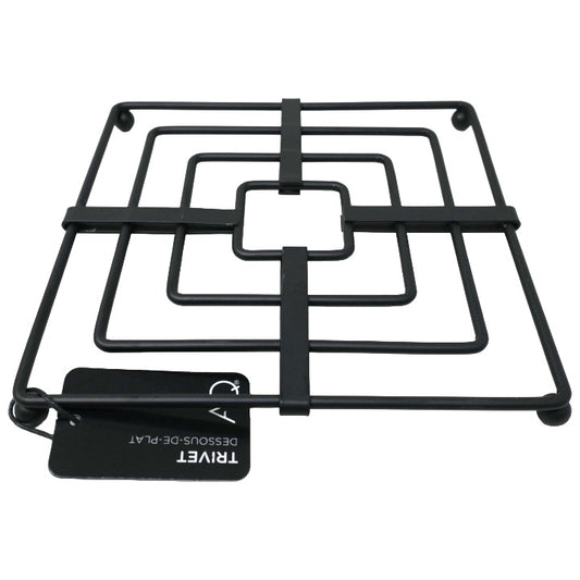 Blk Wire Sq Trivet C/P 24