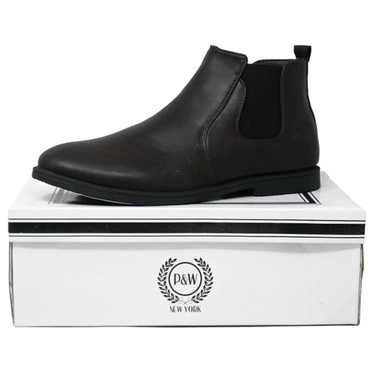 *OUTSIDE OF CA* BROWN MEN CHELSEA BOOTS 10-ASST SIZE C/P 12