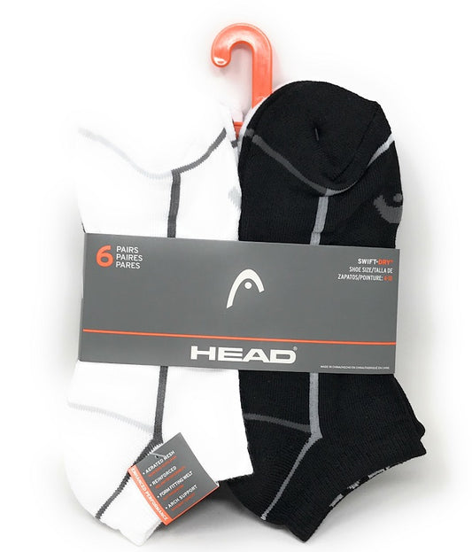 LADIES 9-11 6PK HEAD TIPPED HEEL/TOE HC SOCKS C/P 60