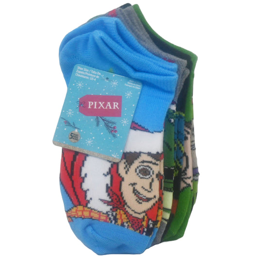 5pk TOY STORY ROARSOME CHRISTMAS NS SOCKS SIZE 6-8 C/P 60