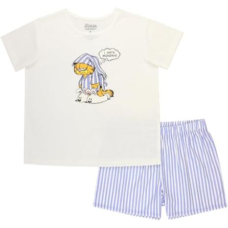 GIRLS GRUMPY GARFIELD SHORT SET SIZE 4 C/P 6