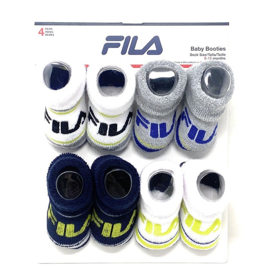 4pk FILA INFANT BOYS STRIPED FC BOOTIES C/P 60