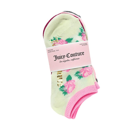 6-8 8PK JUICY GIRLS ROSE SOCKS C/P 60