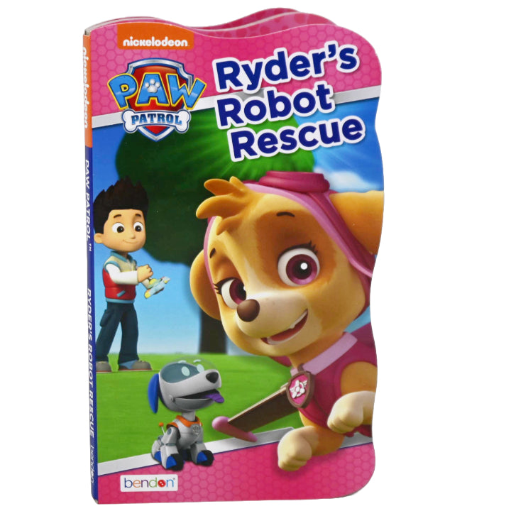 NICKELODEON PAW PATROL-PUPS SAVE RYDERS ROBOT 5X8 SHAPED BD BOOK C/P 48