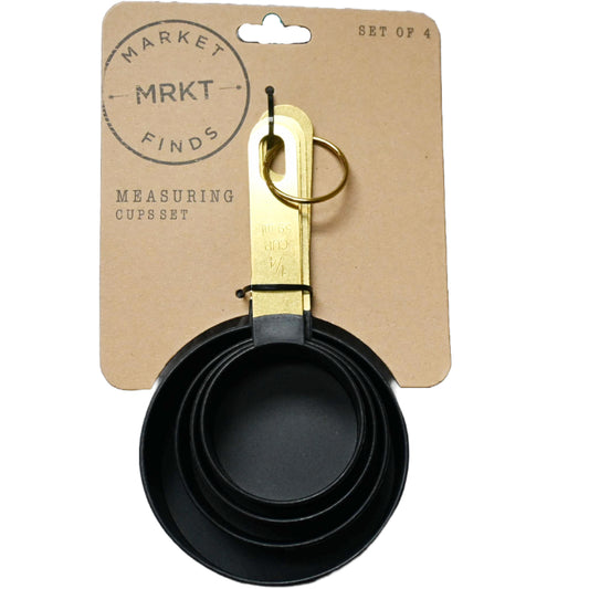 4pc BLACK MEASURING CUP SET C/P 96