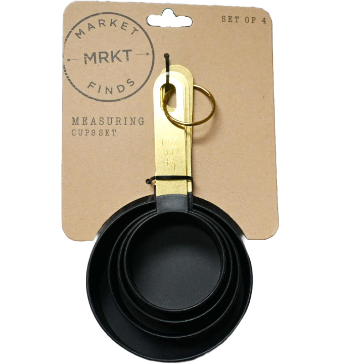 4pc BLACK MEASURING CUP SET C/P 96