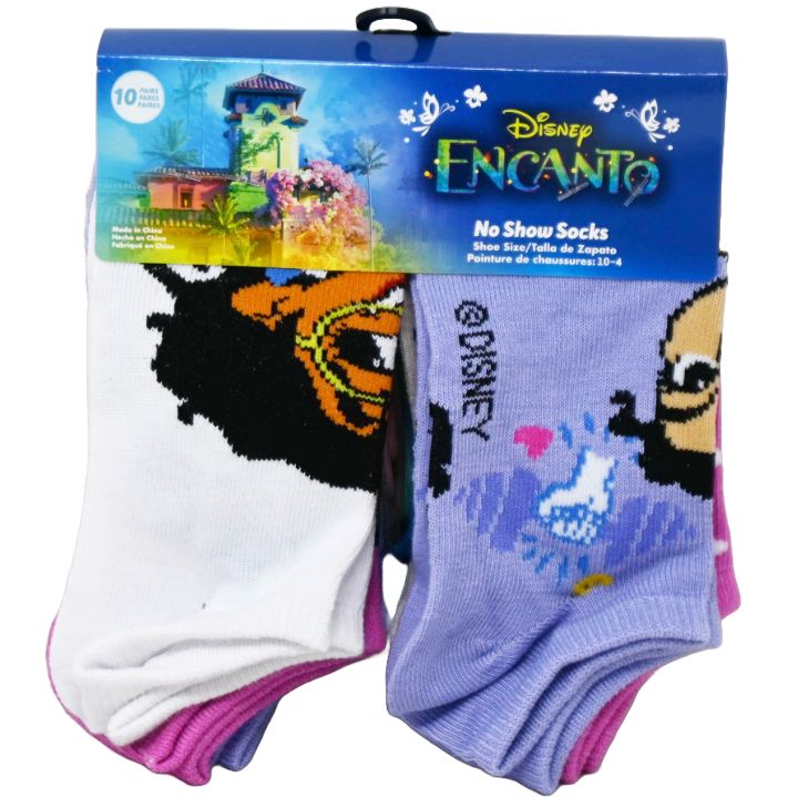 10pk ENCANTO FAMILY NS SOCKS SIZE 6-8 C/P 60