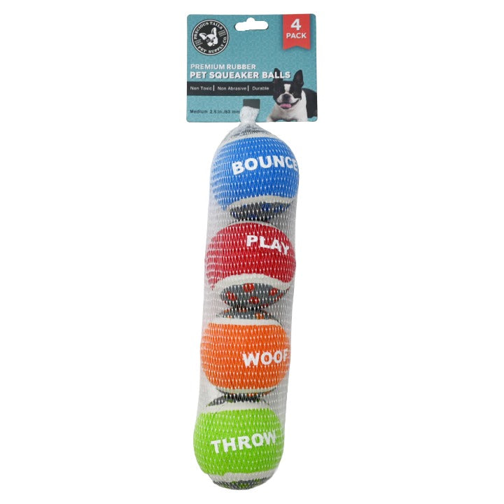 2.5" Pet Squeek Tennis Balls C/P 12