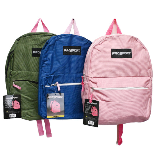 17" PROSPORT BACKPACK 3-ASST COLORS C/P 24