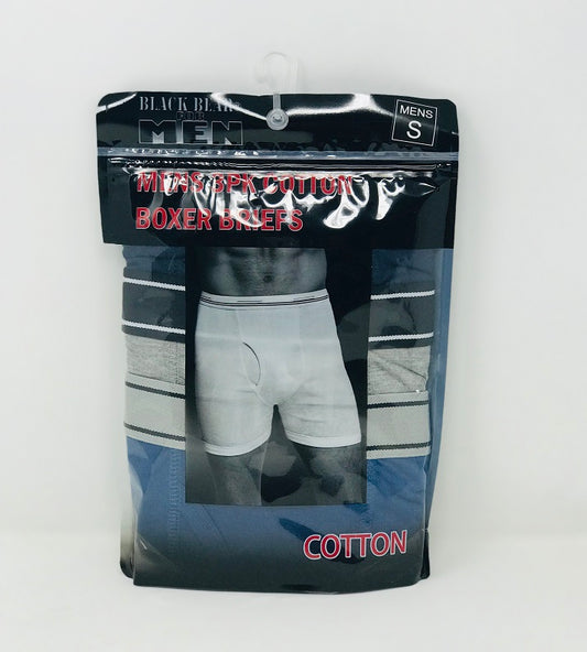 MENS 3PK SM-KNIT BOXER COLOR BRIEFS C/P 24