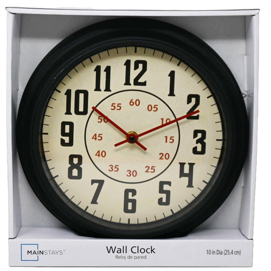 10" BLACK CLOCK C/P 4