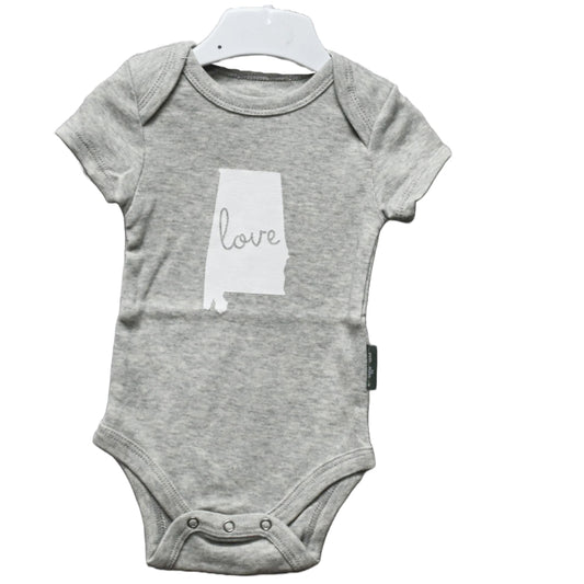 0-3 Month Gray State Onesie- Alabama C/P 48
