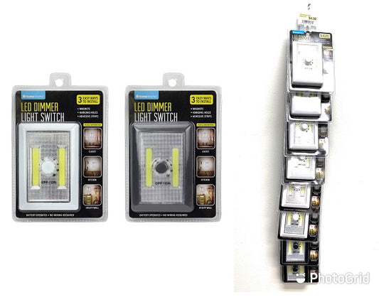 LED Dimmer Light Switch, Assorted Color Black/White C/P 16