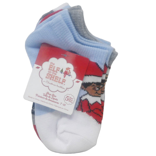 5pk ELF ON THE SHELF SNOW DAYS NS SOCKS SIZE 4-6 C/P 60