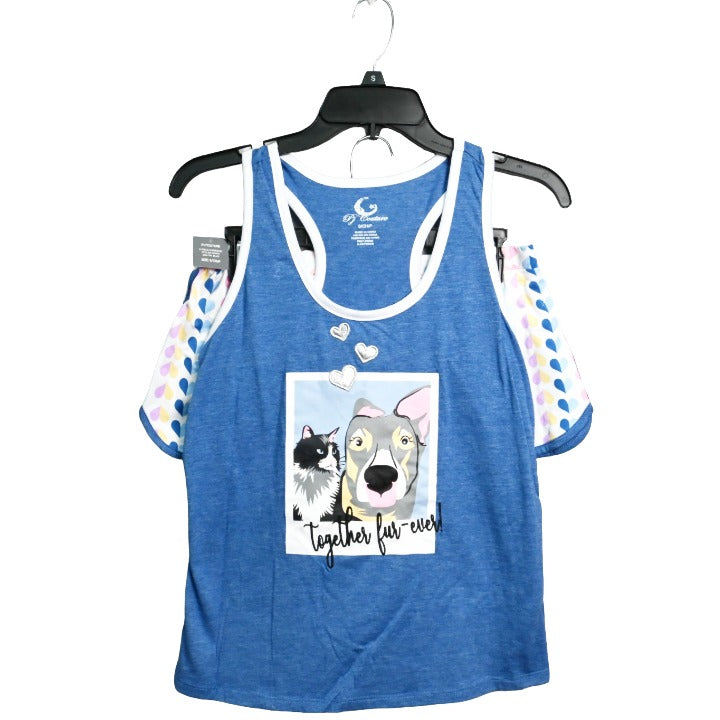 2pc Together Tank Short Set C/P 14 PJ Couture