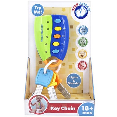 5-BUTTONS KEY CHAIN PLAYSET W/PHRASES, SOUNDS & LIGHTS C/P 10
