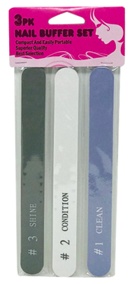 3PC Clean & Shine Nail Buffer Set C/P 48