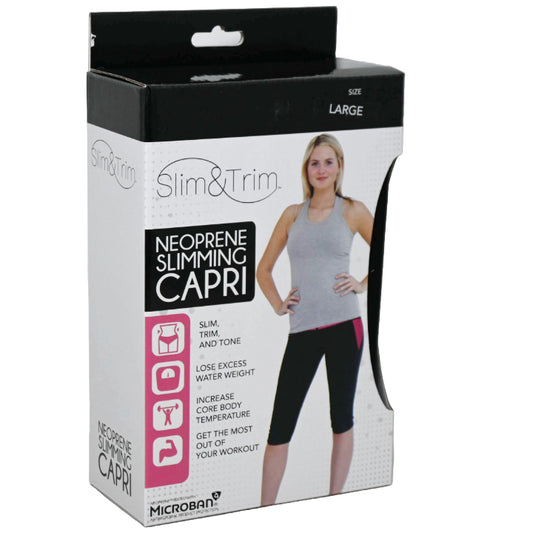 LRG BLK/PINK WOMEN NEOPRENE CAPRI (BOXED) C/P 12