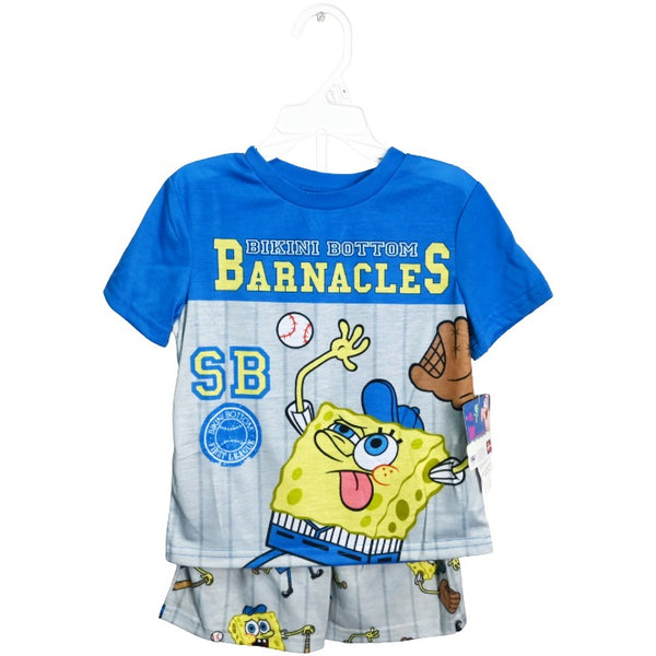 Sponge League Sz 4,6,8,10 2pc Pajama Set Sleepwear C/P 6 Spongebob