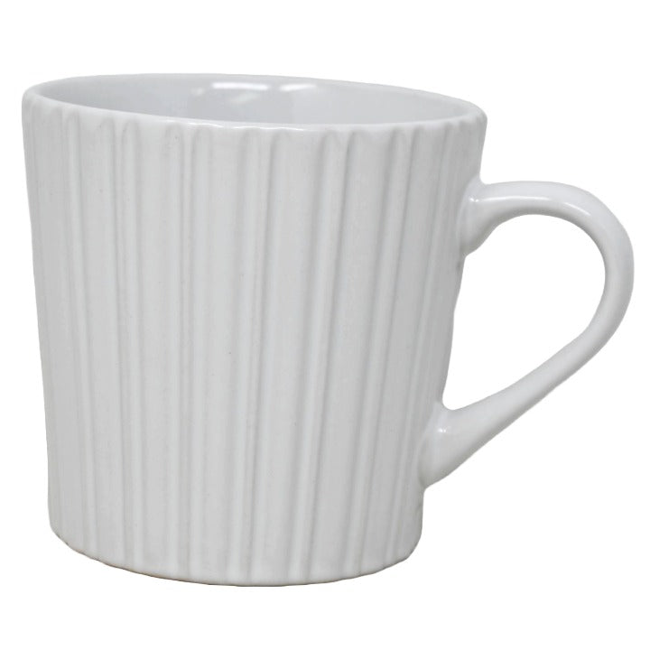 16oz White Embossed Line Mug C/P 24
