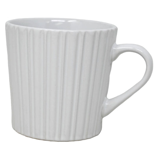 16oz White Embossed Line Mug C/P 24