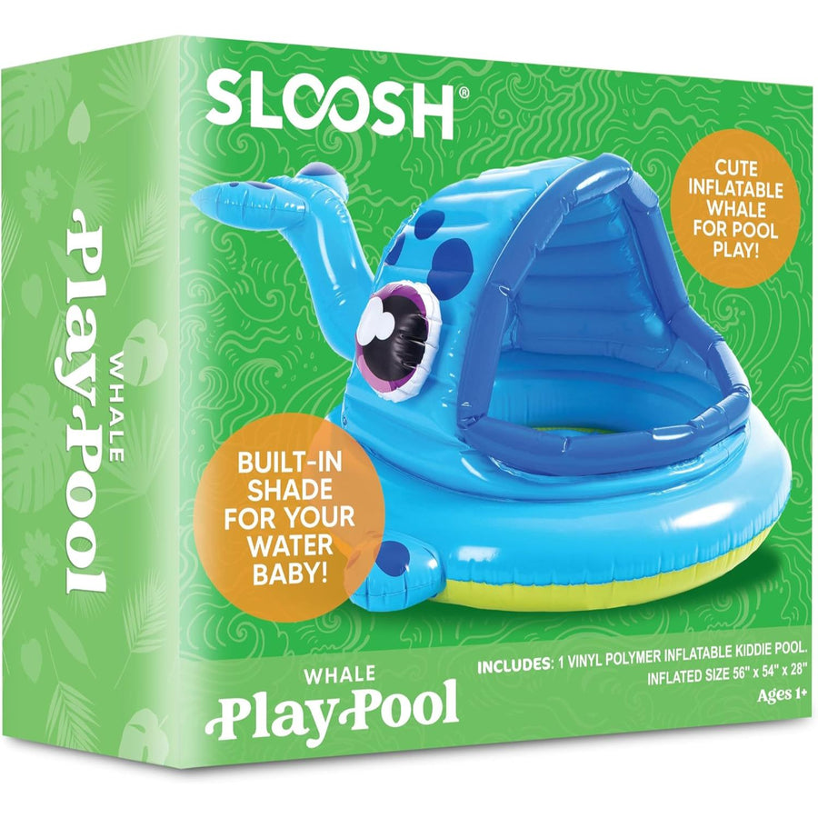 56"x54"x28" SLOOSH WHALE KIDS POOL C/P 4