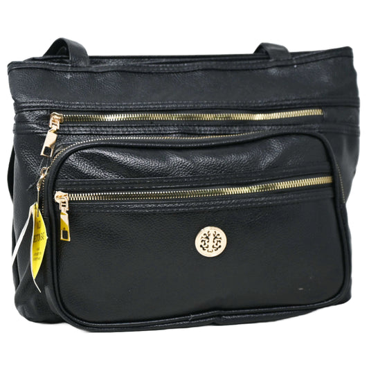 Black Multi Compart. Dbl Handle Carry All C/P 12