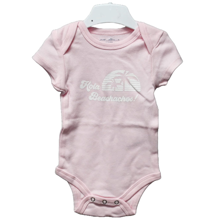 0-3 month, Pink Onesie Beachachos C/P 48