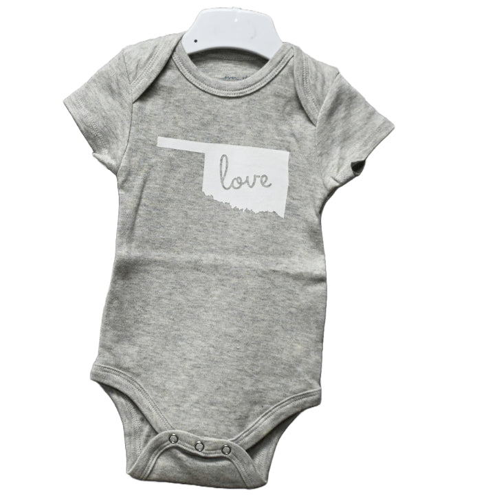 0-3 month Gray Onesie, Oklahoma C/P 48