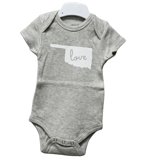 0-3 month Gray Onesie, Oklahoma C/P 48